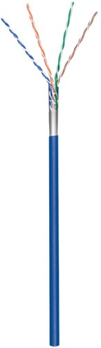 Cablu F/UTP cat5e Goobay, rola 100m, albastru [1]