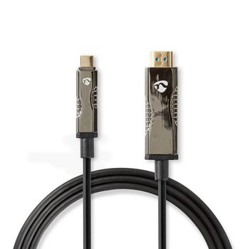 Cablu USB-C la HDMI,  AOC, Tip-C  tata - HDMI tata, 5 m, negru, Nedis [1]