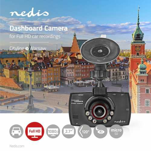 Camera auto DVR Nedis, Full HD 1080p, 2.7", 120° unghi de vizualizare [2]