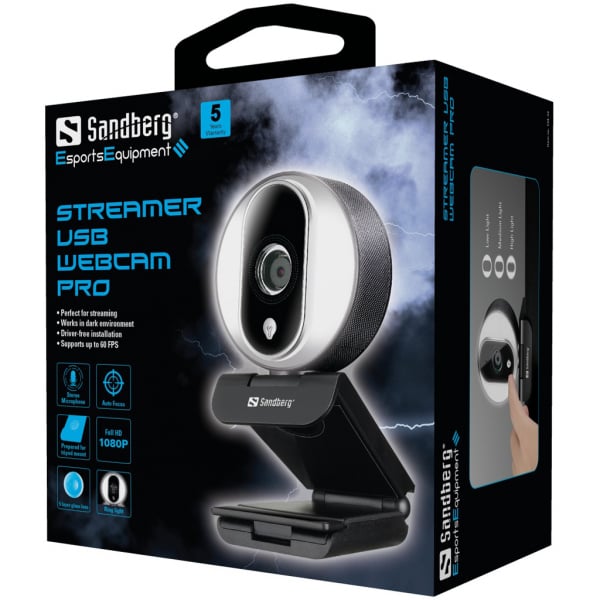Camera Web Full HD Sandberg Streamer USB Webcam Pro [5]