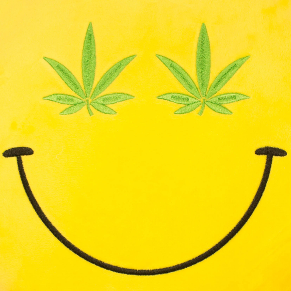 Perna decorativa Emoji Cannabis Happy Face [3]