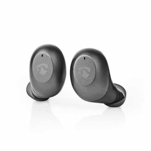 Casti Bluetooth In-Ear Nedis, redare pana la 3 ore, control vocal, carcasa de incarcare, gri [7]