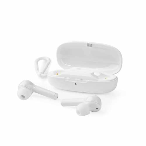 Casti Bluetooth In-Ear Nedis, redare pana la 6 ore, control vocal, carcasa de incarcare, alb [16]