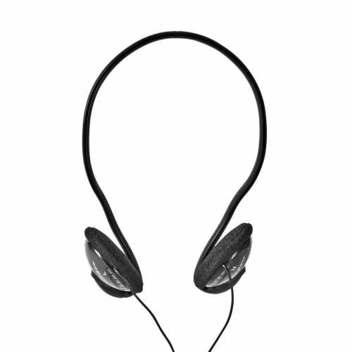 Casti cu fir On-Ear Nedis, cablu rotund, 2.1m, negru [1]