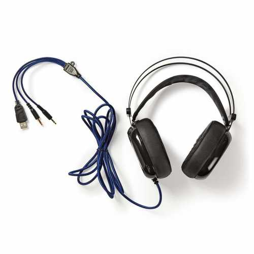 Casti Gaming Over-ear, microfon, conectori jack 3.5mm,USB, Nedis [11]