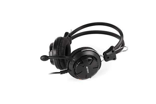 Casti On-Ear cu fir A4Tech HS-28-1, control volum, microfon, negru [3]