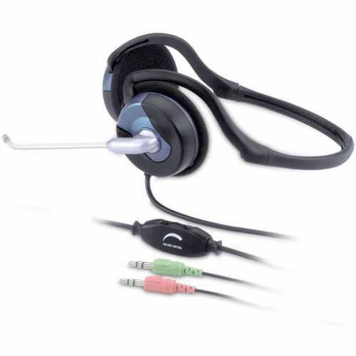 Casti On-Ear cu fir Genius HS-300N, 2x jack 3.5mm, control volum, microfon, negru [3]