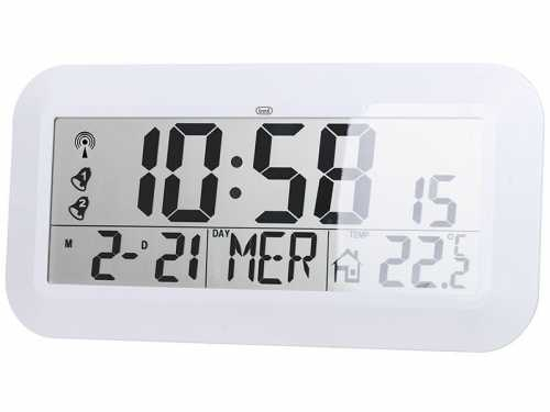 Ceas de perete digital OM 3520 D, 42cm, temperatura, calendar, alb, Trevi [1]