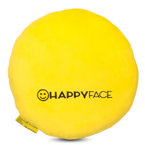 Perna decorativa Emoji Smiley Happy Face, Textil, Galben [2]