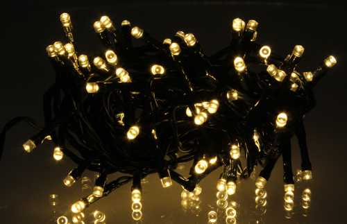 Ghirlanda luminoasa decorativa 100 LED-uri albe cu jocuri de lumini cablu verde WELL [10]