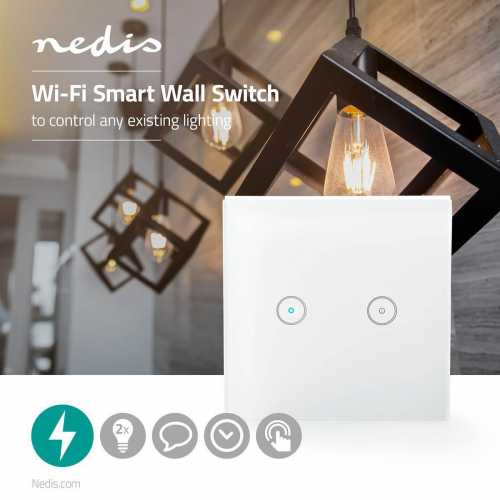 Intrerupator Dual Smart WiFi, Nedis [2]