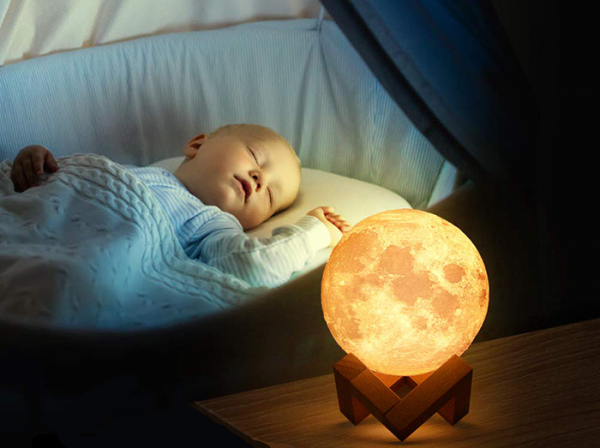 Lampa Veghe Luna Moon imprimata 3D, Lumina Ambientala Multicolora cu LED, Well [4]