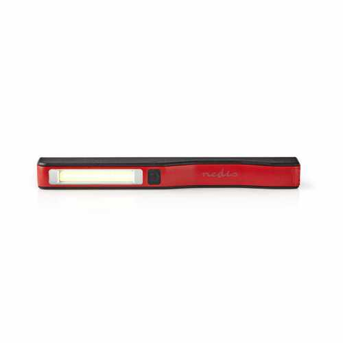 Lanterna LED Nedis, 100 lm, 1 W, clema magnetica, negru/rosu [8]