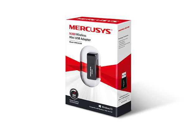 Mini Adaptor USB Wireless N 300Mbps, Mercusys [3]