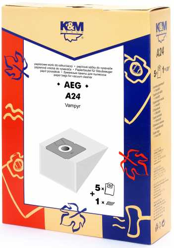 Sac aspirator AEG GR 28, hartie, 5 saci + 1 filtru, K&M [1]