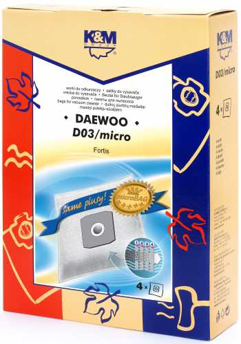 Sac aspirator Daewoo RC300, sintetic, 4X saci, K&M [1]