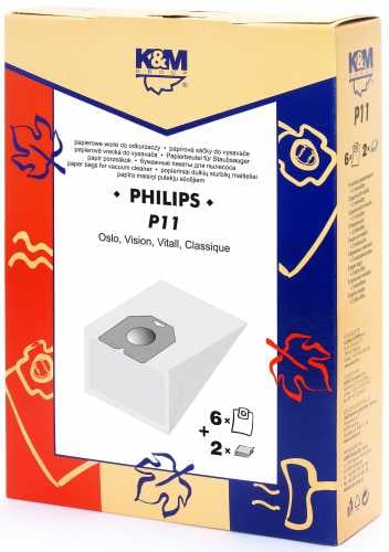 Sac aspirator Philips Oslo, Vision, hartie, 6X saci + 2X filtre, K&M [1]