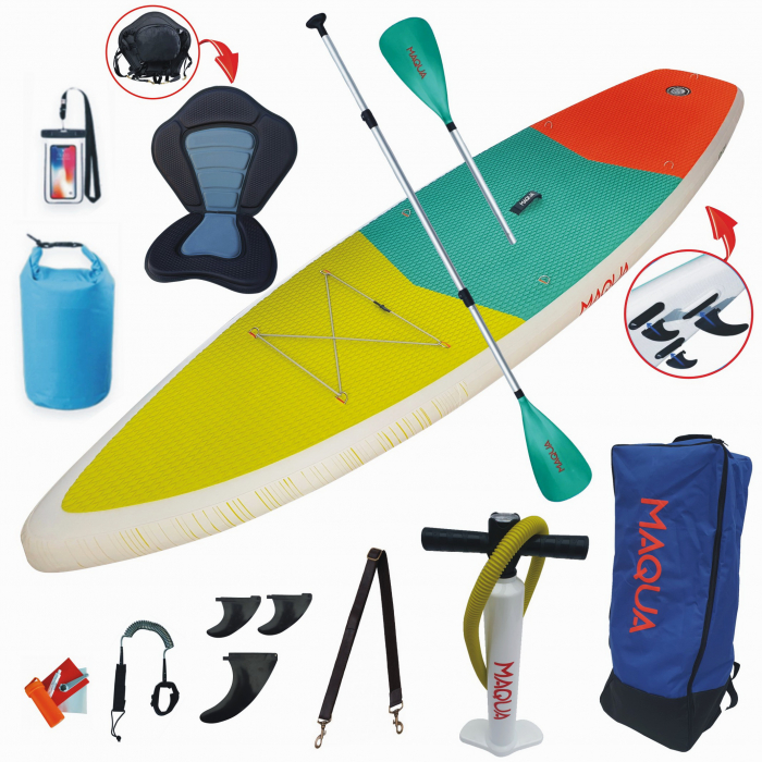 Set placa Paddelboard SUP, surf gonflabila Kayak, 330 cm x 84cm x 15cm MAQUA [1]