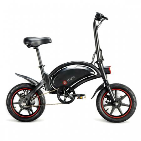 Bicicleta electrica pliabila, roti 14`` DYU, D3F, Megawheels, Negru [5]