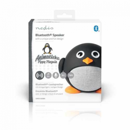 Boxa portabila Nedis, Bluetooth, Redare pana la 3 ore, Hands-free, Pippy Pinguin [6]