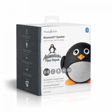 Boxa portabila Nedis, Bluetooth, Redare pana la 3 ore, Hands-free, Pippy Pinguin [8]