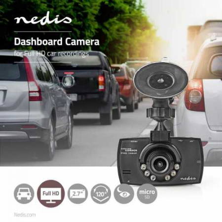 Camera auto DVR FullHD 1080p 2.7" 120° Nedis [1]