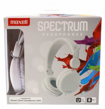 Casti stereo Maxell Spectrum HP, alb [1]