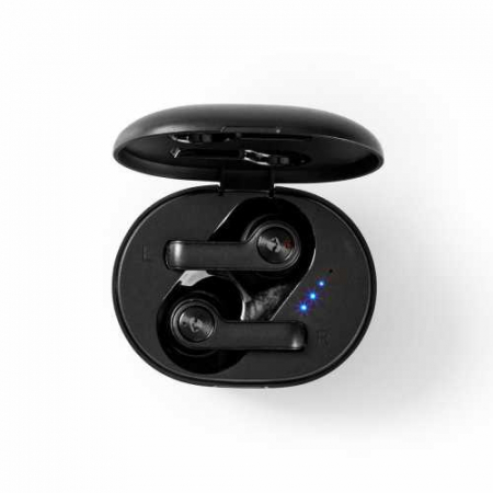 Casti Bluetooth In-Ear Nedis, redare pana la 3.5 ore, carcasa de incarcare, negru [17]