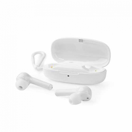 Casti Bluetooth In-Ear Nedis, redare pana la 6 ore, control vocal, carcasa de incarcare, alb [15]
