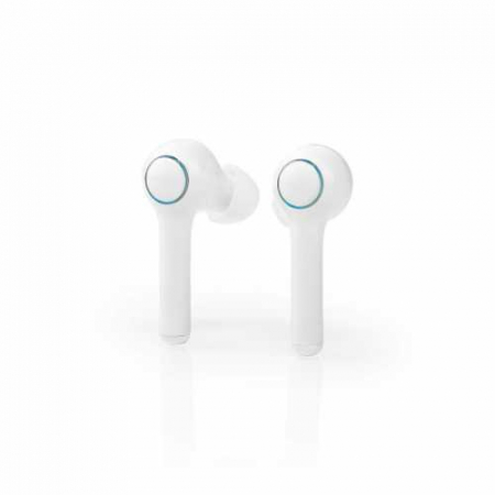 Casti Bluetooth In-Ear Nedis, redare pana la 6 ore, control vocal, carcasa de incarcare, alb [10]