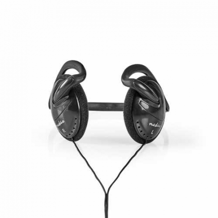 Casti cu fir On-Ear Nedis, cablu rotund, 2.1m, negru [4]