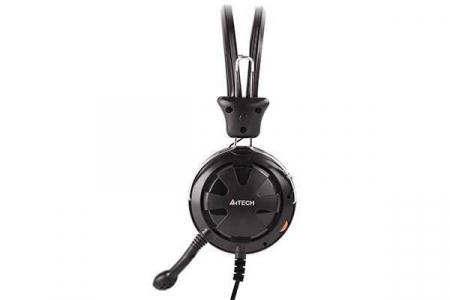 Casti On-Ear cu fir A4Tech HS-28-1, control volum, microfon, negru [1]