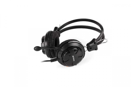 Casti On-Ear cu fir A4Tech HS-28-1, control volum, microfon, negru [2]