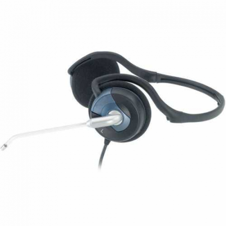 Casti On-Ear cu fir Genius HS-300N, 2x jack 3.5mm, control volum, microfon, negru [0]
