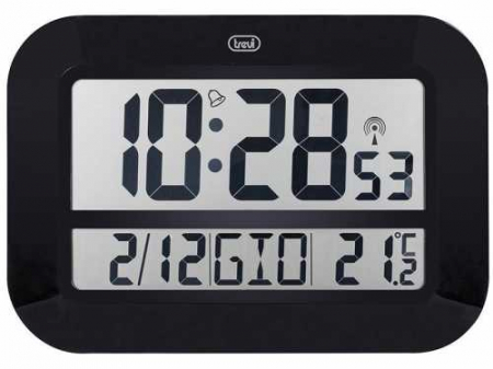 Ceas de perete digital OM 3540 D, 46cm, temperatura, calendar, negru, Trevi [1]