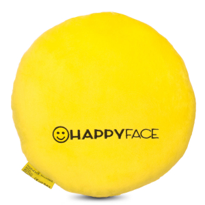 Perna decorativa Emoji Smiley Happy Face, Textil, Galben [1]