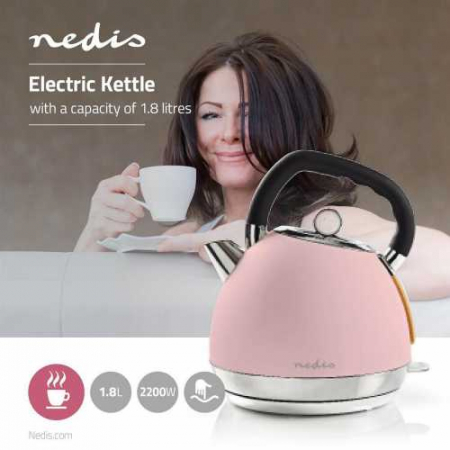 Fierbator electric Nedis, 1.8l, roz [1]