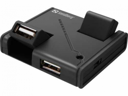 Hub USB 2.0 Sandberg 133-67, 4 porturi, negru [0]