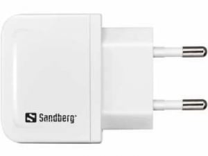 Incarcator retea Sandberg 440-59, 1x USB-A 1A, cablu micro USB, alb [1]