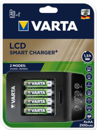 Incarcator Varta LCD Smart Charger+ 57684 NiMH AAA, AA + 4 acumulatori AA 2100 mAh [4]