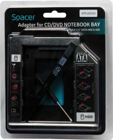 Rack HDD Caddy pentru laptop grosime 9.5mm interfata Sata la Sata [1]