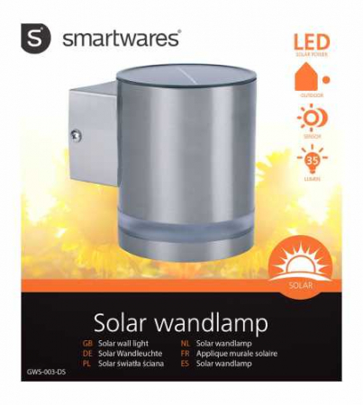 Solar Wall Light LED Silver [4]