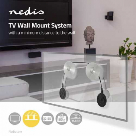 Suport TV LCD cu cablu, fix,  32 - 55", Max 50 kg. Nedis [1]