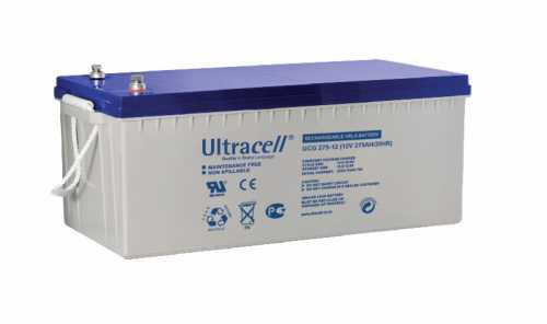 Acumulator plumb acid cu gel Ultracell 12V 275AH, terminal F11