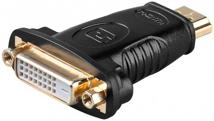 Adaptor HDMI tata - DVI-D 24+1pini mama, contacte aurite, Gbay