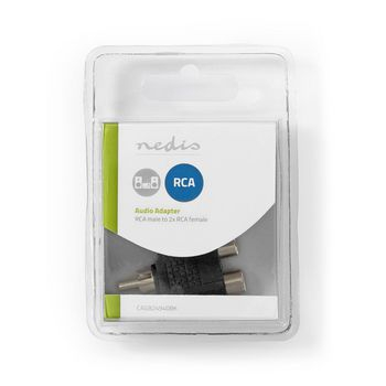 Adaptor Subwoofer RCA tata - 2x RCA mama, negru, Nedis