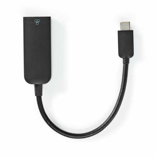 Adaptor USB-C 3.2 Gen 1 tata - RJ45 mama Nedis, Gigabit, 0.2m, negru