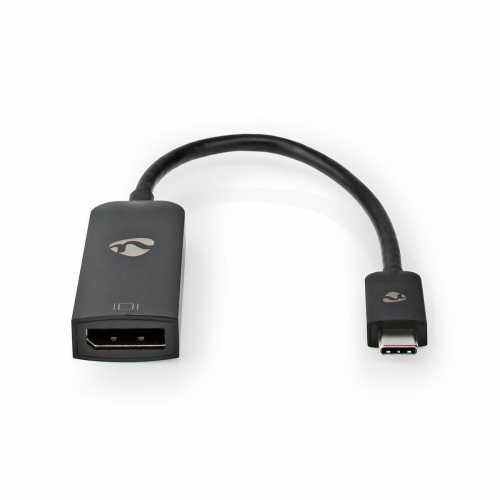 Adaptor USB-C tata - DisplayPort mama Nedis, 0.2m, negru