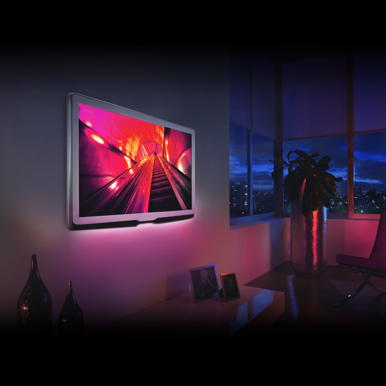 Banda LED pt. iluminare fundal TV 24-60, 100 cm
