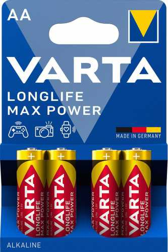 Baterie alcalina R6 (AA) 4 buc blister Longlife Max Power Varta